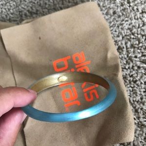 Alexis Bittar teal lucite bangle